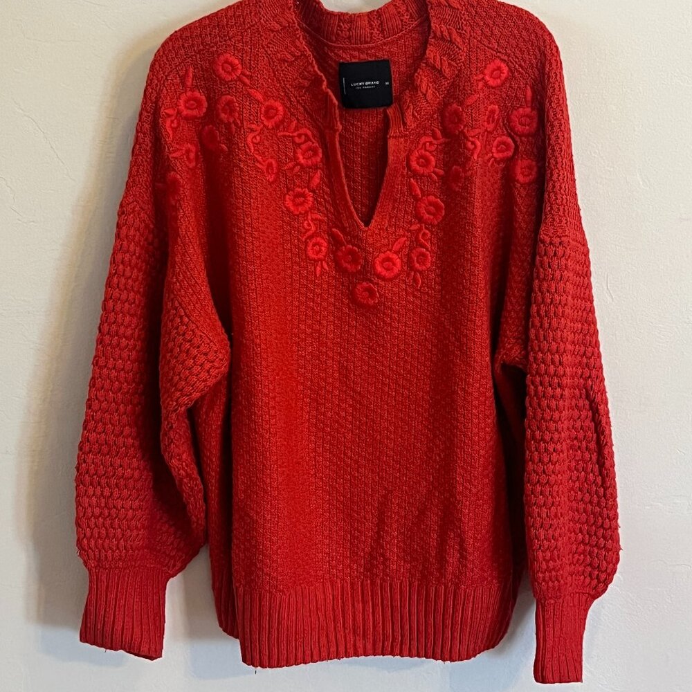 Lucky Brand Embroidered Sweater